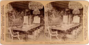 Suède.Sweden.Stockholm.Council Chamber King.Royal Palace.Photo Stereo Albuminée. - Bild 1 von 1