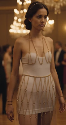 Mujeres Oro Metal Cadena Eslabones Anillos Círculos Moda Falda Cinturón Cintura Alta Talla S M Foto 1 de 4