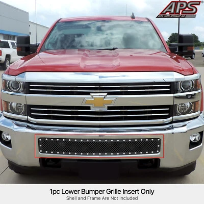 Fits 2015-2019 Chevy Silverado 2500HD/3500HD Bumper Black Mesh Grille Insert - Image 1 of 4