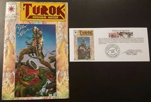 Turok Dinosaur Hunter (1993) #1 2 31 SIGNED Notarized Layton Sears McLeod - Picture 1 of 28