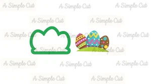 Easter Eggs on Grass Cookie Cutter - Picture 1 of 1