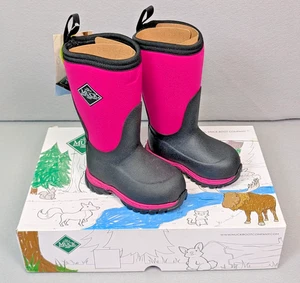 Muck Kid's Rugged II Boot - Black/Pink Toddler Size 7C - Girls - New - RG2-400 - Picture 1 of 5
