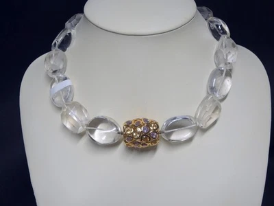 Wechselschließe aus 925/-Silber, goldplattiert mit Citrin & Amethyst - Bild 1 von 4