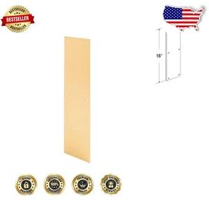 Piastra di spinta per porta in ottone resistente 4x16" - alluminio, moderna, grado commerciale - Foto 1 di 3