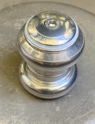 "Juego de hilos vintage CHRIS KING 1 1/8"" plateado sin logotipo ROAD/MTB/CX hecho en EE. UU.!!! Foto 1 de 4