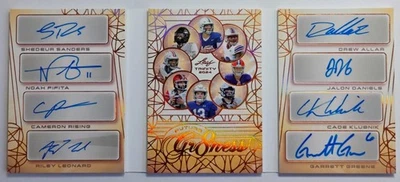 2024 Trinity Future Gr8ness Booklet 8 Auto (QBs) /25 #FGA-7 S Sanders D Allar - Image 1 of 3