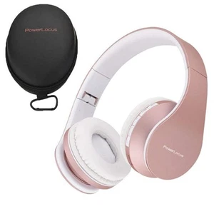 PowerLocus Cuffie Wireless Bluetooth Over-Ear Stereo Pieghevoli, Testa Cablata... - Foto 1 di 12