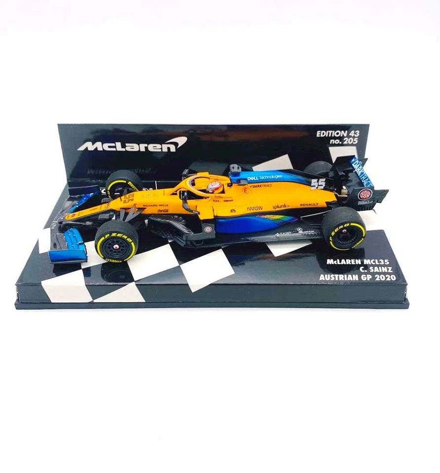 ☆ Minichamps 1/43 McLaren Renault MCL35 2020 F1 Austrian GP #55 C. Sainz Jr. [Re - Image 1 of 1