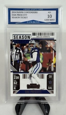 Juego de 2 cartas Panini Contenders Dak Prescott CeeDee Lamb Cowboys 2024 gema ¡como nuevo 10! Foto 1 de 2