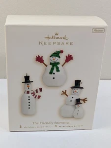 Hallmark Keepsake Ornament The Friendly Snowmen Set of 3 Ornaments 2008 - Picture 1 of 5