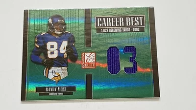 2005-DONRUSS ELITE-RANDY MOSS CAREER BEST REC YDS JERSEY-/103-VIKINGS - Image 1 of 4