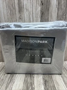 Madison Park Essential argento satinato 6 pezzi Set lenzuola misura regina - Foto 1 di 3