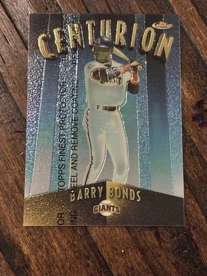 1998 topps finest centurion Barry Bonds Giants 144/500 With Protective Coating - Image 1 of 3