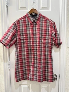 KÜHL Elüxur Camicia a quadri manica corta - Uomo Large Rosso Grigio Check - Foto 1 di 14