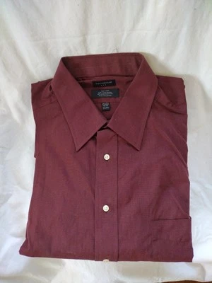 COVINGTON 171/2 -XL EASY CARE DRESS SHIRT BURGUNDY LONG SLEEVES NEW WITH TAGS - Image 1 of 4