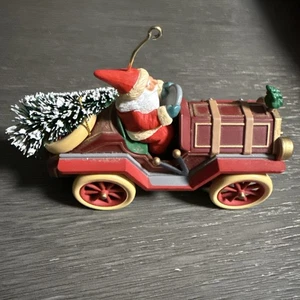 1995 Hallmark Christmas Tree Ornament Santa Claus Roadster Car 17th in Series  - Picture 1 of 6