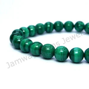Malachite Stretch Bracelet, Malachite Healing Bracelet, Malachite 8MM Bracelets - Picture 1 of 3