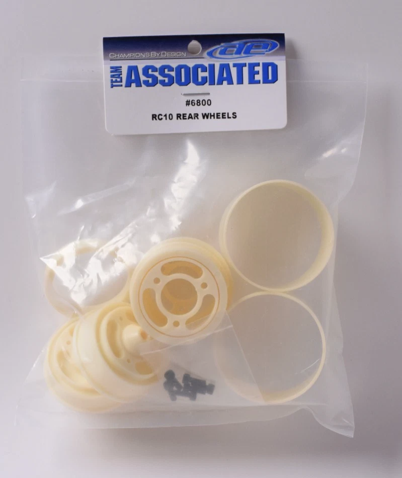 Team Associated RC 10 Classic REAR 3 Piece Wheel Rim Part 6800 w/ Screws - Image 1 of 1