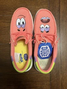Rare New Hey Dude Wally Funk SpongeBob Patrick Slip-On Shoes Men's Size 8 NWOB - Picture 1 of 5