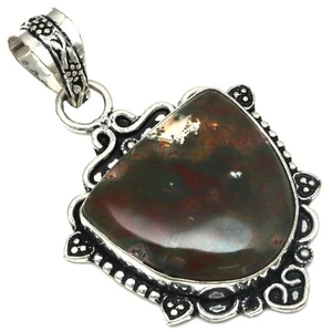 Pendant Ocean Jasper Gemstone Handmade Mother'Day Silver Jewelry 2" - Bild 1 von 7