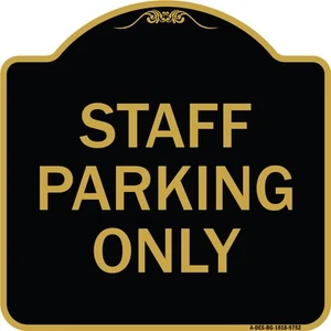 Serie Designer - Letrero arquitectónico de aluminio de calibre pesado solo estacionamiento para personal - Imagen 1 de 7