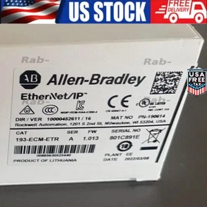 Nuevo Módulo Sellado AB 193-ECM-ETR Ethernet/Ip Comm 193ECMETR EE. UU. Impuestos Gratuitos - Imagen 1 de 1