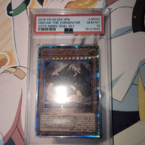 PSA10 Yugioh 20DS-JP001 Obelisk the Tormentor 20th Secret Rare Japanese 2018 - Picture 1 of 5