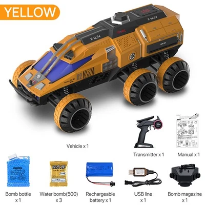 Q118 RC Car 6WD 2.4G 60M Liftable Turret Mars Detecting Car For Sandy Grassland - Image 1 of 4