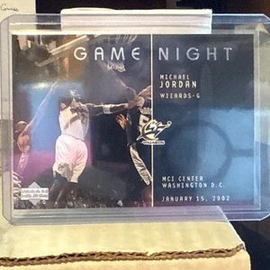 2002-03 Upper Deck "Game Night" Insert #GN12, MICHAEL JORDAN, Bulls Wizards, HOF - Picture 1 of 3