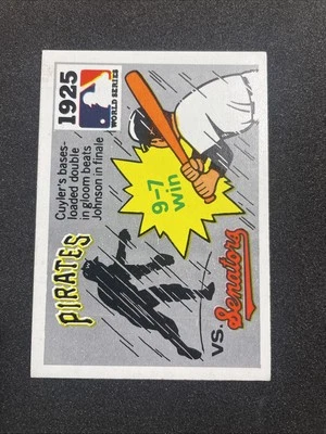 1971 Fleer Laughlin World Series # 23 1925 - Pirates/Senators NR-MINT - Image 1 of 2