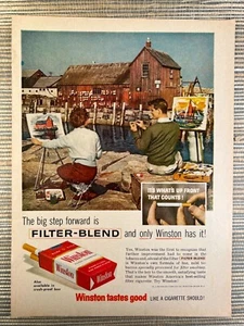Winston Filter Blend Cigarettes Tobacco Smoking Salem NC 1960 Vintage Print Ad - Picture 1 of 1