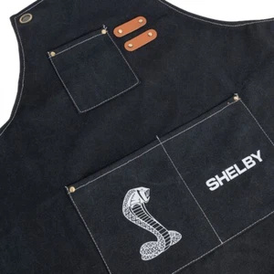 Grembiule barbecue Shelby tela nero - Ford Mustang COBRA GT500 GT350 SUPER SNAKE SVT - Foto 1 di 8