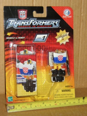 PROWL Robots in Disguise New Tiny Tins RiD Transformers 2003 Hasbro Spy Changers - Image 1 of 3