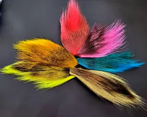 FLUORESZIERENDES BUCKTAIL COMBO PACK - Fliegenbindematerial - 6 FARBEN Sortiment - NEU - Bild 1 von 7