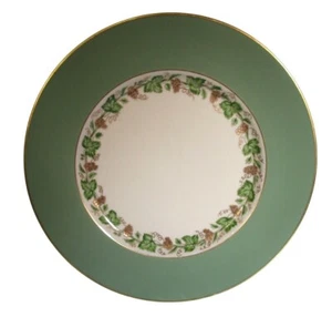 Vintage Franciscan China Concord Grapevine Design Dinner Plate Green Gold Trim - Picture 1 of 8