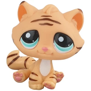 LPS Littlest Pet Shop Kitten CAT #1608 KITTEN 2006 Orange Tabby Gen 3 Blue Eyes - Picture 1 of 7
