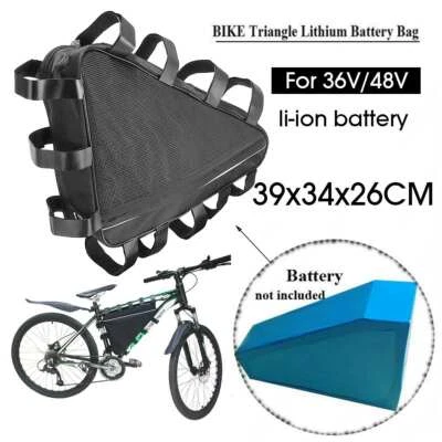 Electric Mountain Bike Li-I-on Battery Bag Pack Cover Bicycle Triangle Frame Bag - Image 1 of 4