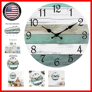 Decorative 12" Silent Clock - Turquoise and Bronze for Kitchen & Living Room - Picture 1 of 9