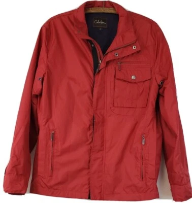 Chaqueta Cole Haan Mujer Pequeña Roja Cremallera Completa Botón a Presión Cremallera Bolsillos Abrigo Damas S Foto 1 de 4
