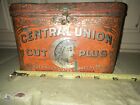 Very Nice Collectible Vintage Central Union Cut Plug Tobacco Tin