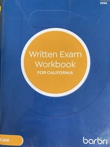 2025 2026 BARBRI CALIFORNIA ESSAY Testing & CPT Written EXAM Workbook Bar Review - Picture 1 of 5
