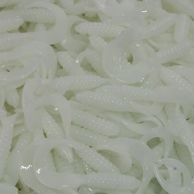 KILLER JIGS 1.5" White Twister Tail Grubs Crappie Bluegill Trout Panfish Bream Fishing Lures