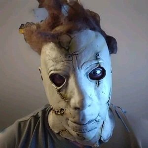 Michael Myers Rob Zombie Child Boys Overhead Halloween Latex Mask Hair - Picture 1 of 8