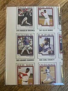 2004 Topps Traded and Rookies Checklist Puzzle Red Back #2 82 Of 110