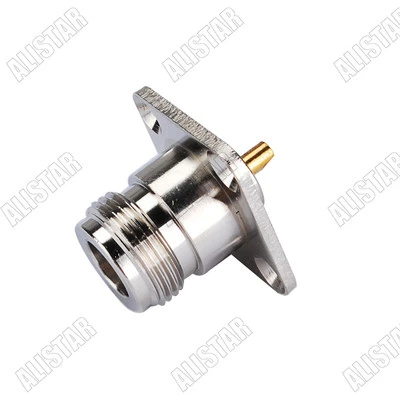 10x N Female Jack 4 Hole panel Mount Chassis Solder Cup RF Coaxial Connector New - Image 1 of 3