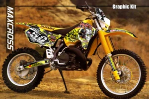 SUZUKI RMX250S (Iron tank version) 1996-2001 MAXCROSS GRAPHICS KIT DECALS MT1 - Picture 1 of 4