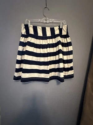 Falda MNG by Mango Azul Blanco Línea A Plisada Talla 10 Preppy City Chic Geek Foto 1 de 4