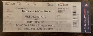 2006 MLS All-Stars vs Chelsea FC FUSSBALL Volles TICKET Dwayne De Rosario 11. Spiel - Bild 1 von 2
