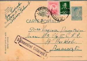 Romania, 1944, WWII Military Censored Stationery Postcard, Calarasi postmark - Picture 1 of 2