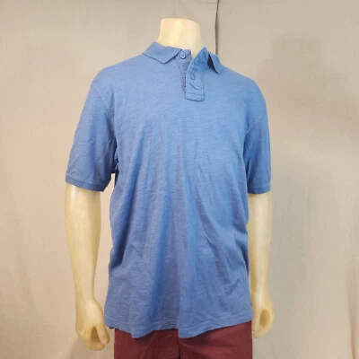 Ruff Hewn Blue Casual Polo Shirt Top MEDIUM 100% Cotton Collared Short Sleeve - Image 1 of 4